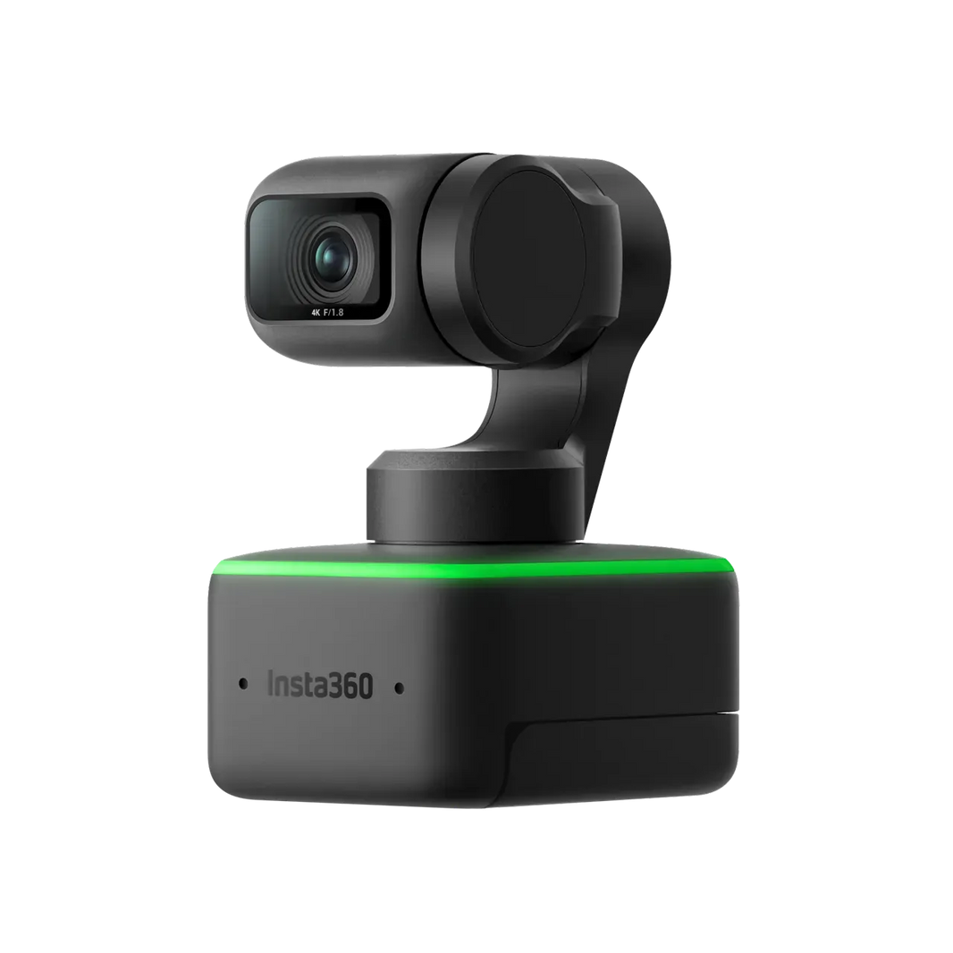 Insta360 Link 4K Webcam with AI Tracking, 1/2″ Sensor, Gesture Control, Auto Framing & Noise-Canceling Mics – Streaming, Video Calls & Content Creation
