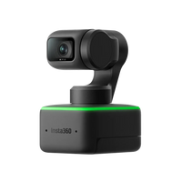 Insta360 Link 4K Webcam with AI Tracking, 1/2″ Sensor, Gesture Control, Auto Framing & Noise-Canceling Mics – Streaming, Video Calls & Content Creation