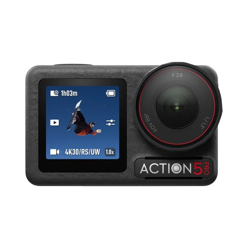 DJI Osmo Action 5 Pro Adventure Combo, Action Camera 4K with 1/1.3" Sensor, 12h Extended Battery Life with 3 Batteries, Stabilization, Dual OLED Touchscreens, Mini Action Camera for Travel, Vlog