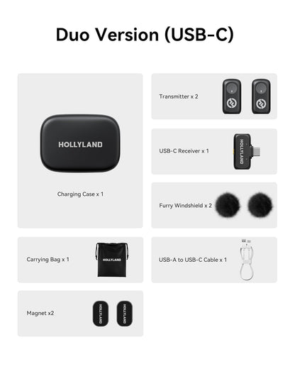 Hollyland LARK A1 Duo Wireless Microphone for Content Creators