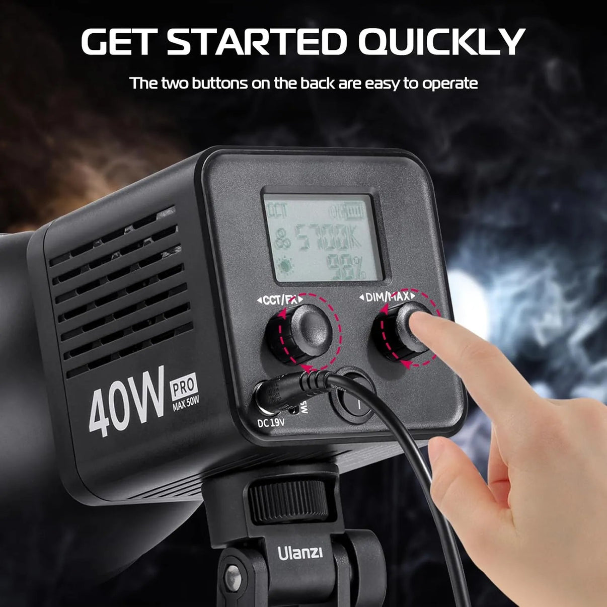 Ulanzi L023 40W Pro Video Light – Portable Bi-Color LED Video Light-SmartPhone Gimbal-Crezio.in-ULANZI