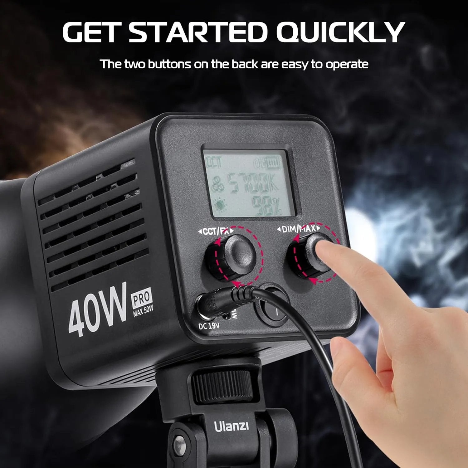 Ulanzi L023 40W Pro Video Light – Portable Bi-Color LED Video Light-SmartPhone Gimbal-Crezio.in-ULANZI