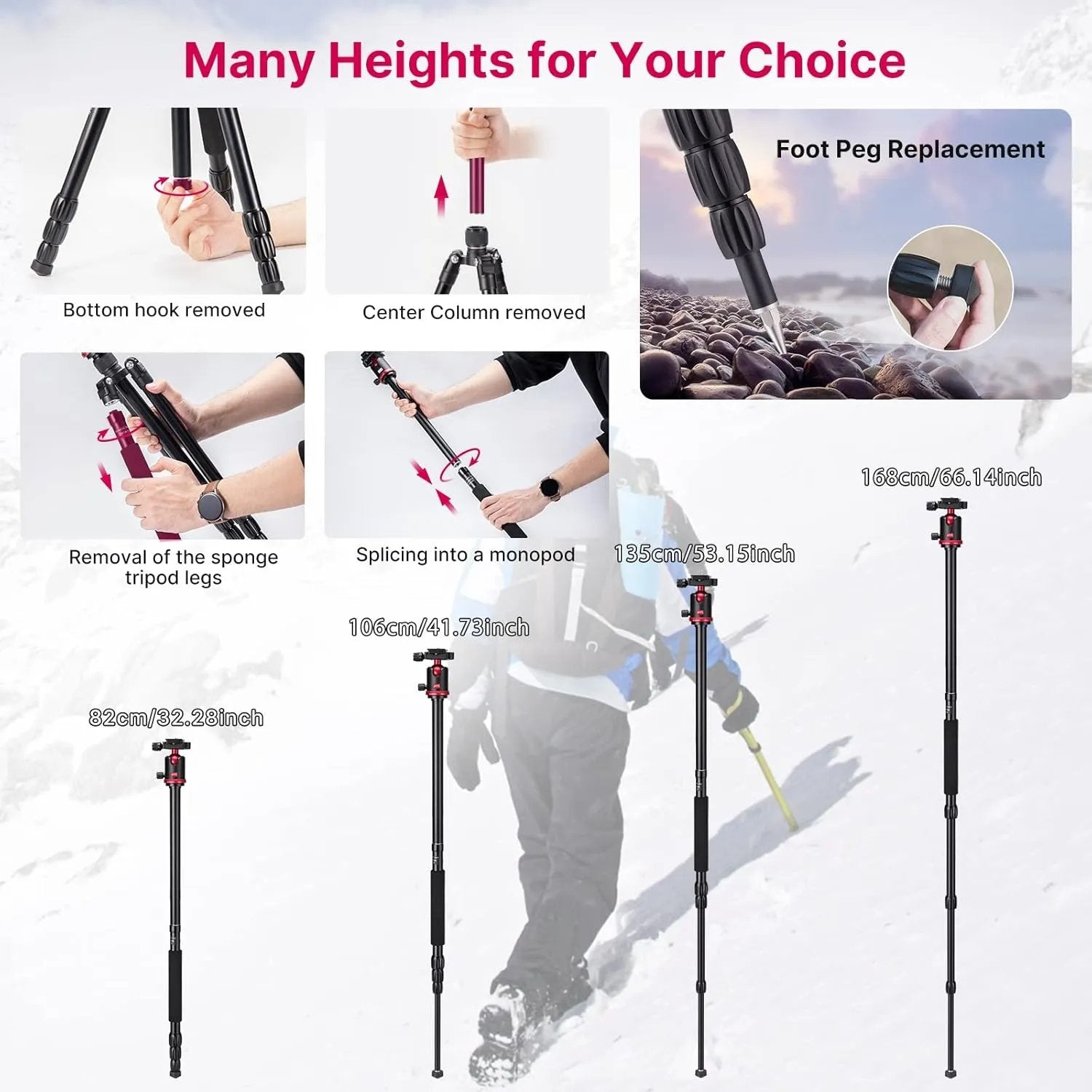 Ulanzi MT-51 Heavy Duty Camera Tripod with 360° Ball Head, Aluminium Alloy, 163cm Height, 10kg Load Capacity, Quick Release Plate, DSLR & Mirrorless Compatible--Crezio.in-ULANZI