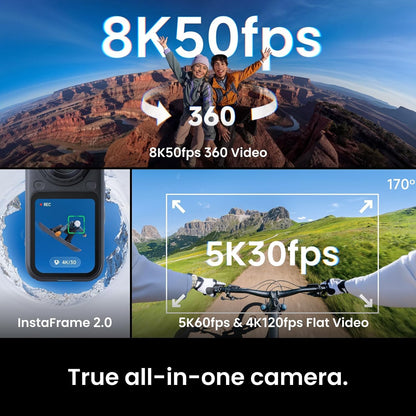 Insta360 X6 360° 8K Camera Standard Bundle Midnight