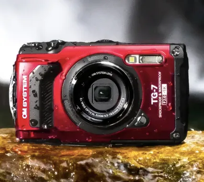 OM SYSTEM Tough TG-7 Compact Camera Waterproof 15m Shockproof Action Cam, 4K Video Macro 1cm--Crezio.in-OM SYSTEM