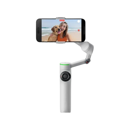 Insta360 Flow 2 Pro AI-Powered Smartphone Gimbal, 3-Axis Stabilization, Deep Track 3.0, Built-in Tripod, Selfie Stick, Gesture Control, SmartWheel – iOS & Android--Crezio.in-Insta360