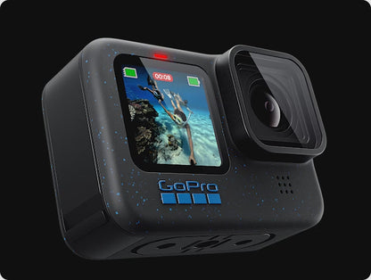 GoPro HERO12 Waterproof Action Camera with Front & Rear LCD Screens, 5.3K60 Ultra HD Video, HyperSmooth 6.0 + AutoBoost, Live Str