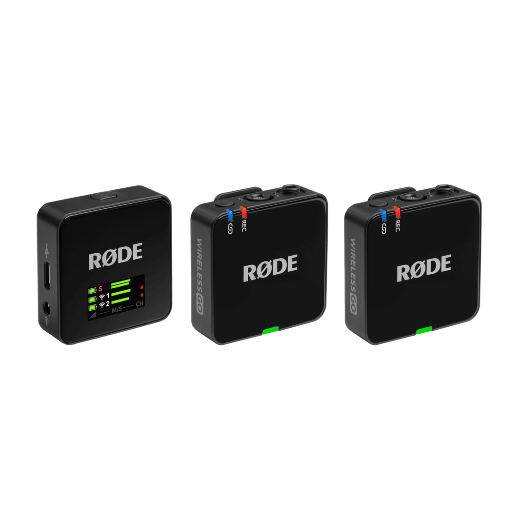 RØDE Wireless GO 3 – Dual-Channel Wireless Microphone System with 32-Bit Float Recording, 2.4GHz Digital Transmission, Built-In Storage, Long-Range Audio, for Cameras, Smartphones & Content Creators